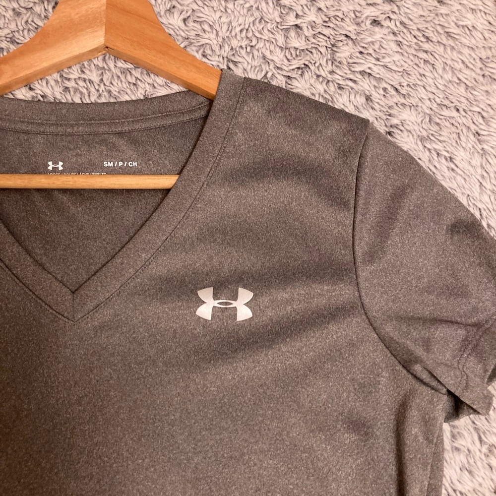 Under Armour Gray V-Neck Tee